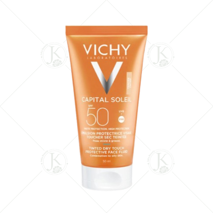  Kem Chống Nắng Vichy Capital Soleil Dry Touch Protective Face Fluid SPF50 50ml 