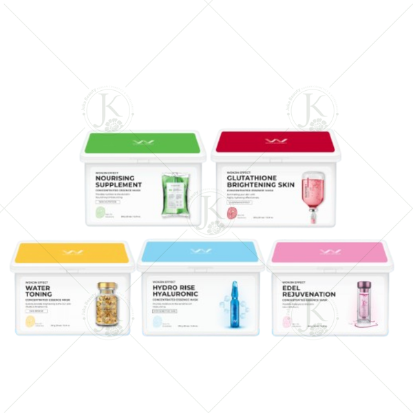  (Hộp 30 miếng) Mặt Nạ Giấy Dưỡng ẩm Wonjin Effect Concentrated Essence Mask 350g 