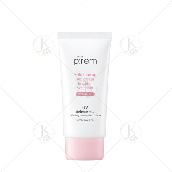  Kem Chống Nắng Vật Lý, Nâng Tone Make P:rem UV Defense Me Calming Tone Up Sun Cream SPF50+ PA++++ 50ml 
