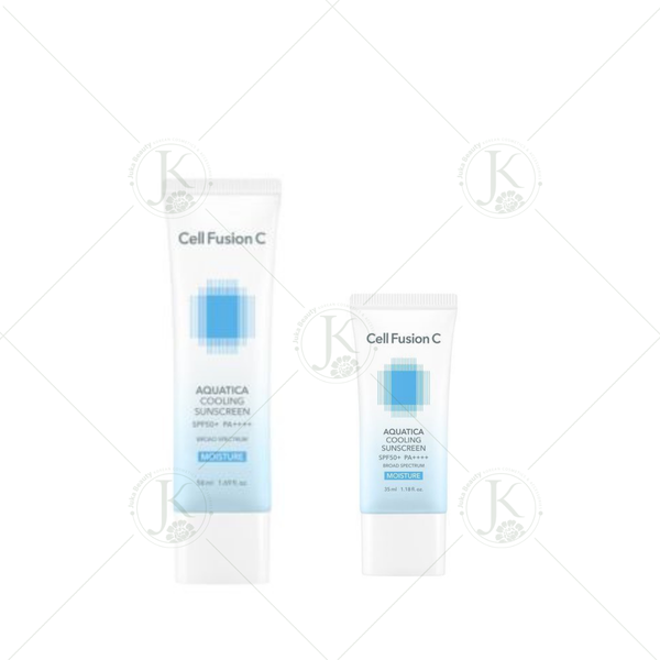  Kem chống nắng Dịu Da Cell Fusion C Aquatica COOLING Sunscreen MOISTURE SPF50+ PA++++ (Xanh dương mới) 