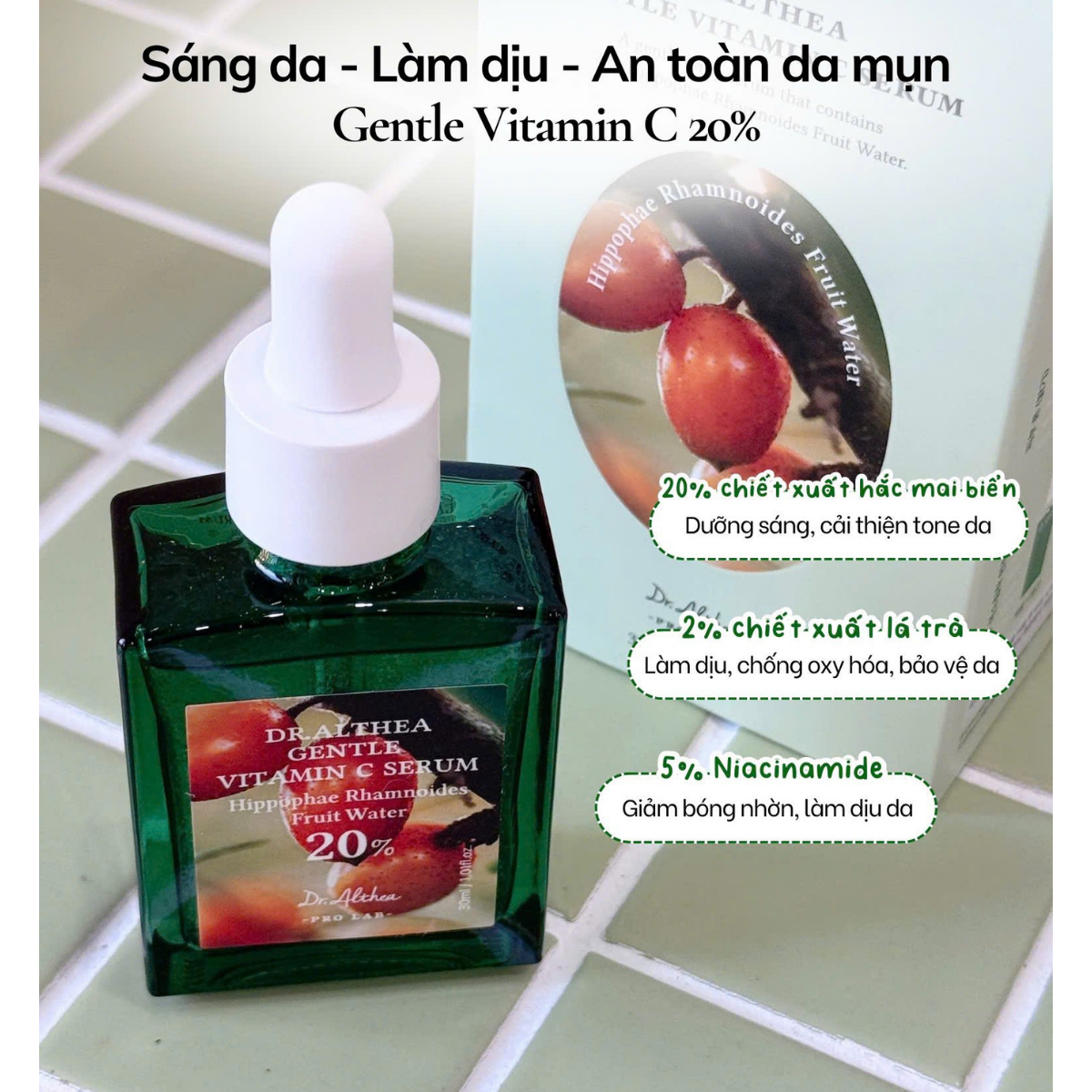  Tinh Chất Dưỡng Sáng, Dịu Nhẹ DR.ALTHEA Gentle Vitamin C Serum 20% 30ml 