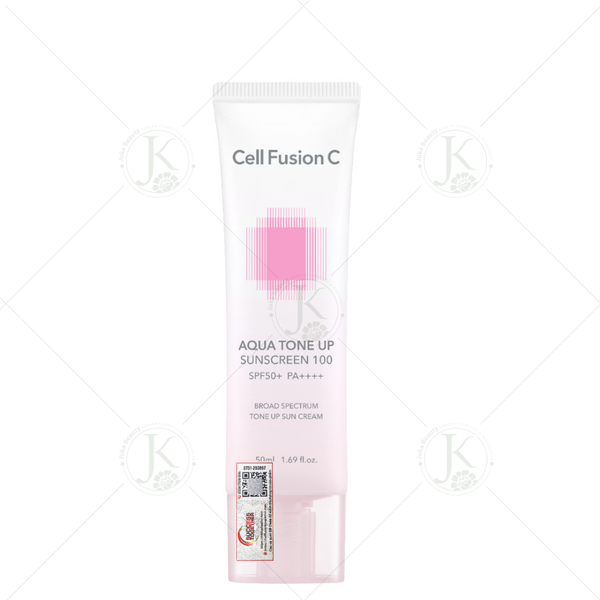  Kem chống nắng nâng tone, cấp ẩm Cell Fusion C Aqua Tone Up Sunscreen 100 SPF50+ PA++++ (Hồng mới) 