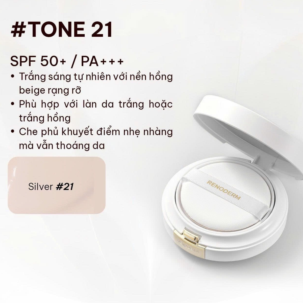  (Mẫu mới) Phấn Nước Renoderm Day Long BB Cream 15g 