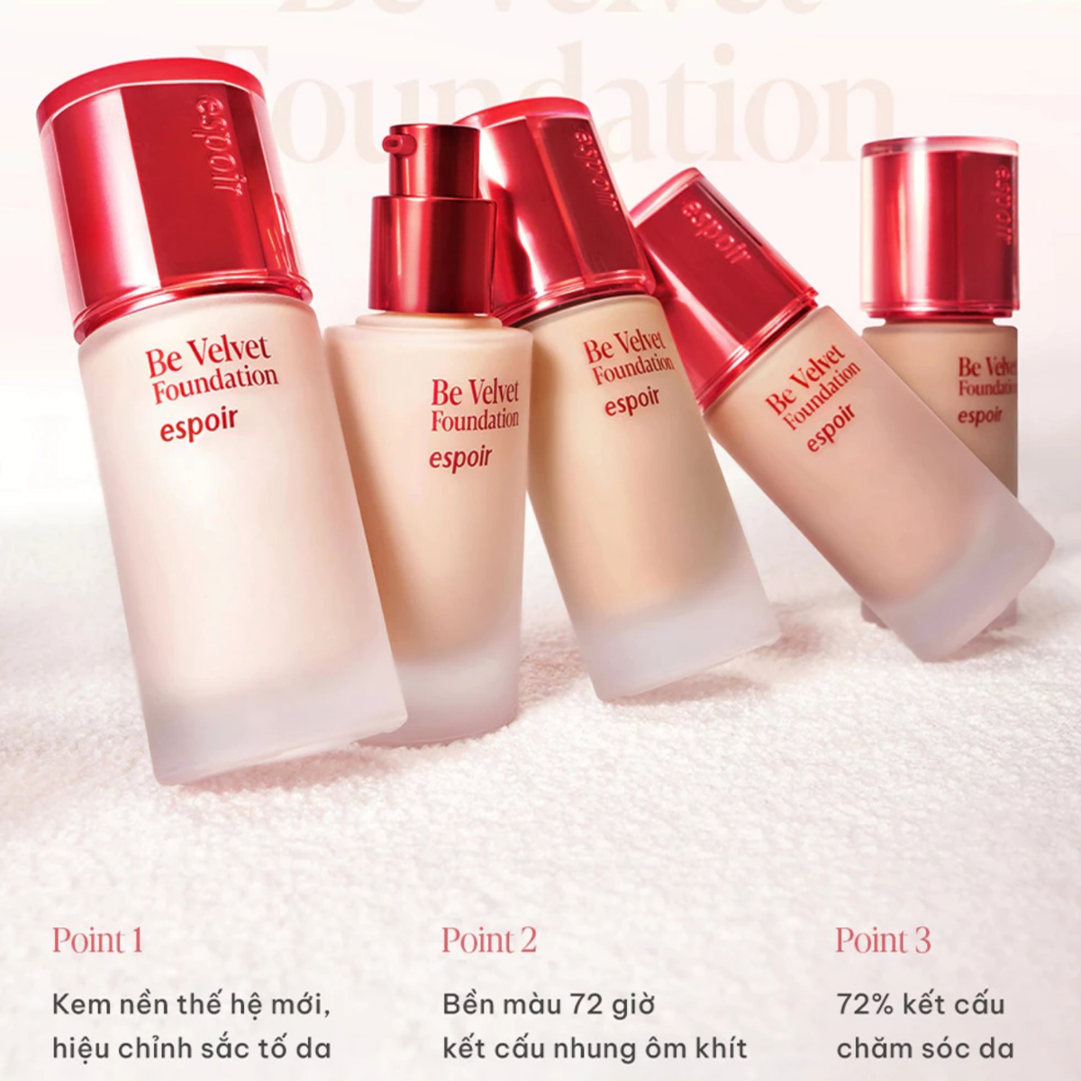  (Mẫu mới) Kem Nền Che Phủ Tốt Espoir Pro Tailor Foundation Be Velvet SPF22 PA++ 30g 