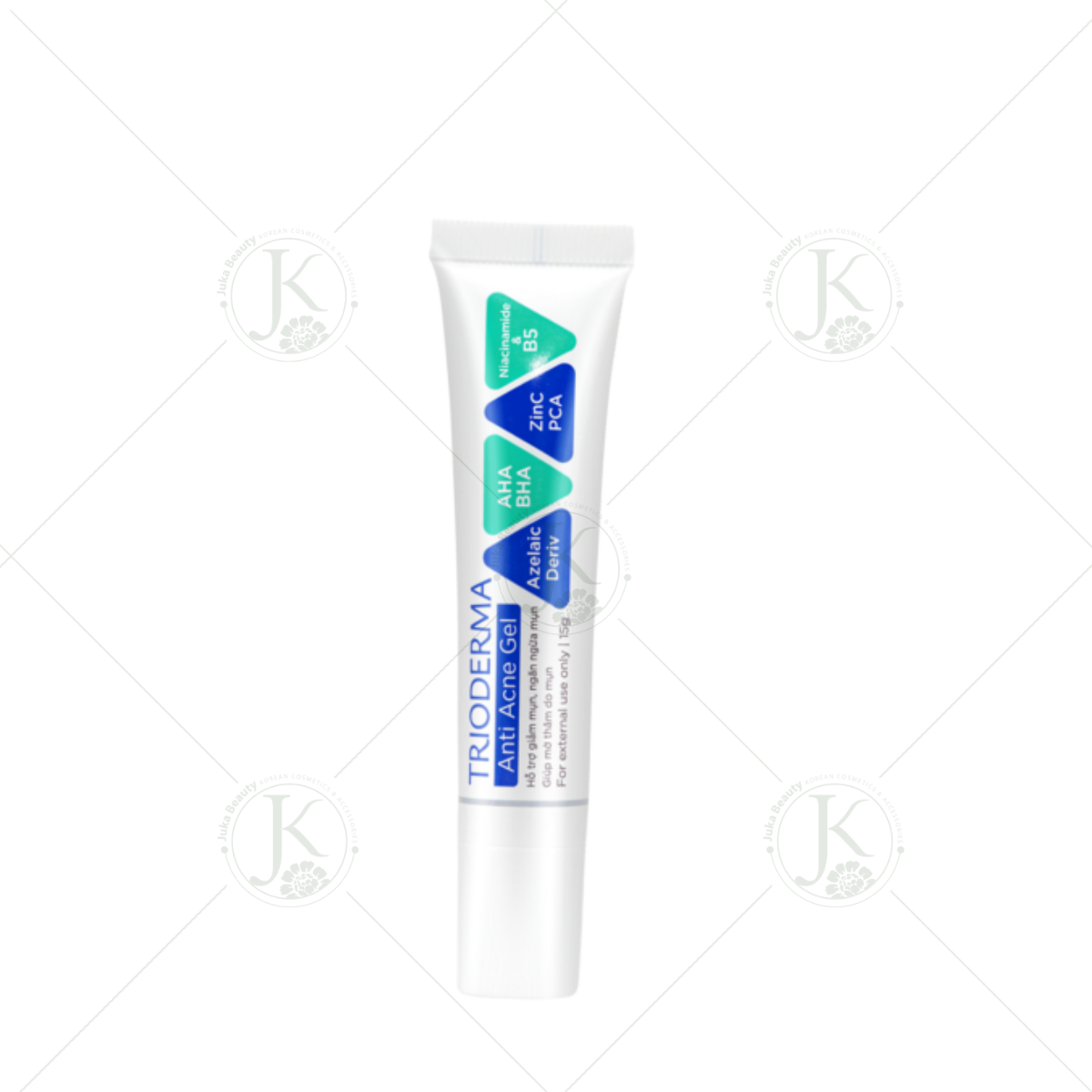  (XANH) Gel ngừa mụn, giảm thâm Trioderma Anti Acne Gel 15g 