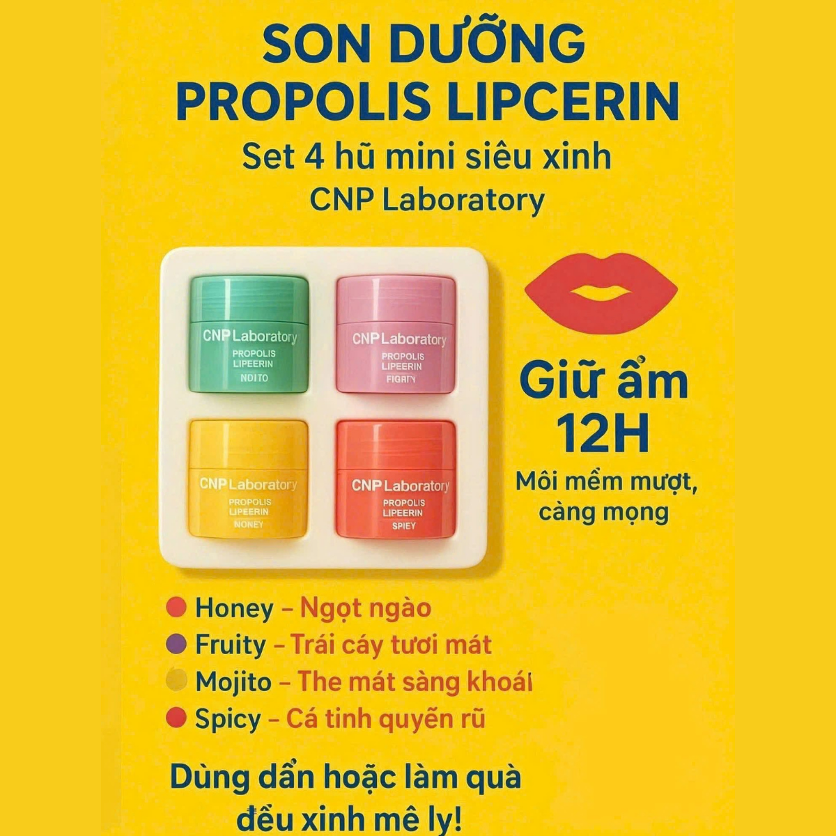  Son Dưỡng Môi Keo Ong CNP Propolis Lipcerin 15ml (BẢN MỚI) 