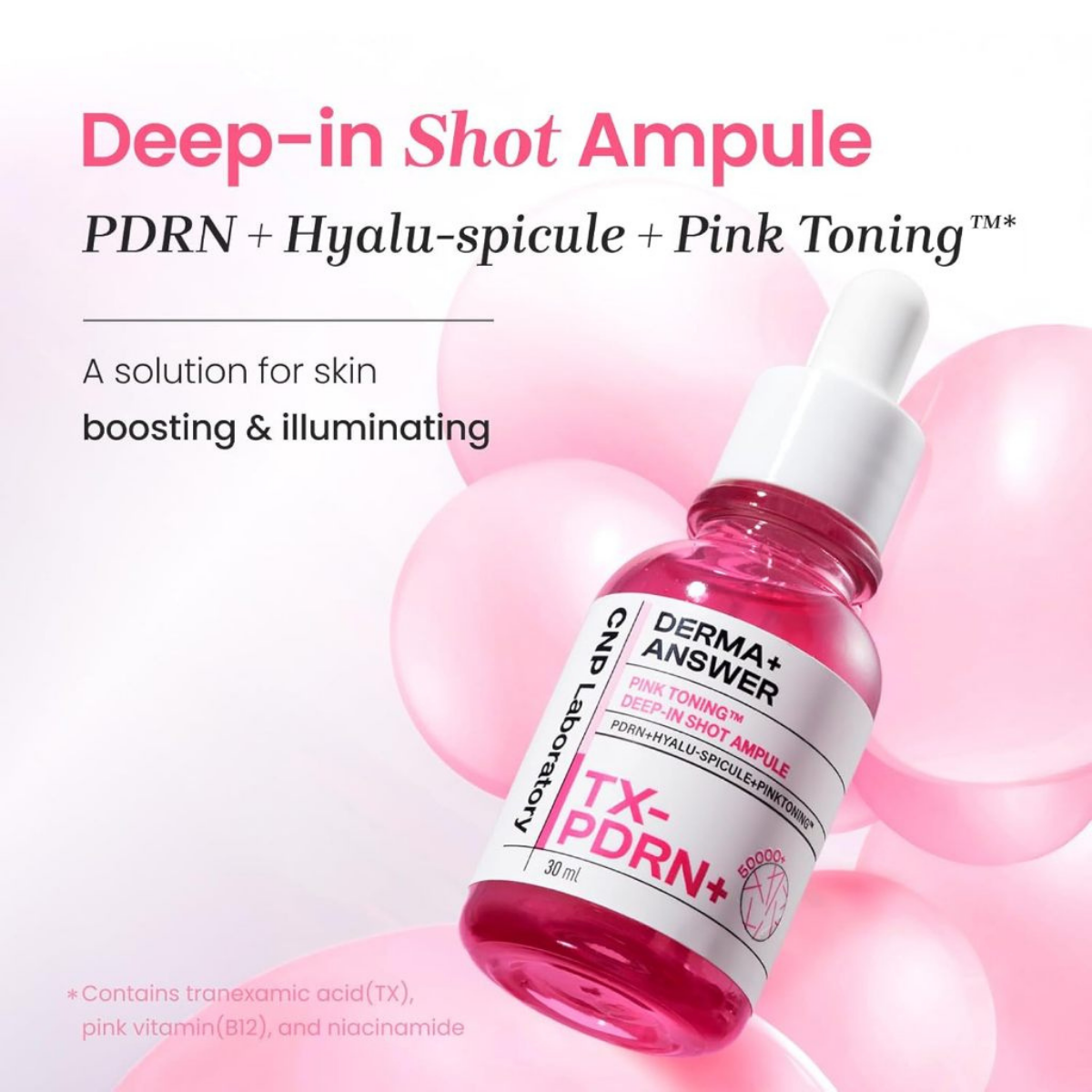  Tinh Chất Dưỡng Sáng, Phục Hồi CNP Derma Answer Pink Toning Deep In Shot Ampule 15ml/ 30ml 