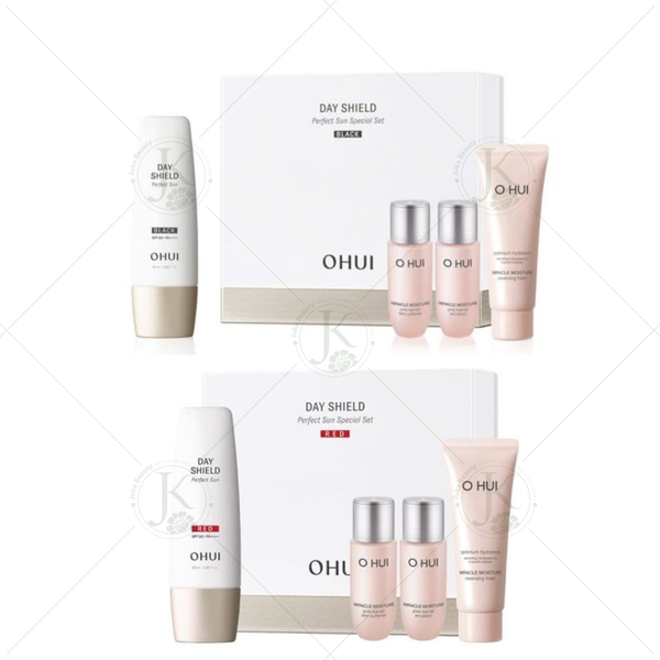  Set kem chống nắng nâng tone OHUI Day Shield Perfect Sun Special Set (4 món) 