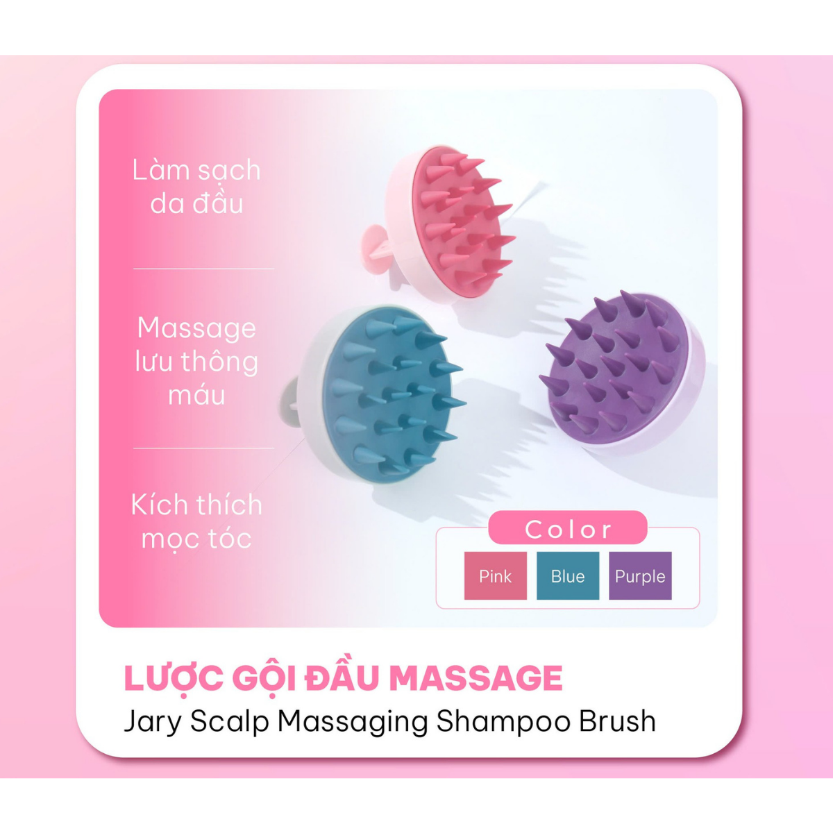  Lược Gội Đầu Massage Jary Scalp Massaging Shampoo Brush 