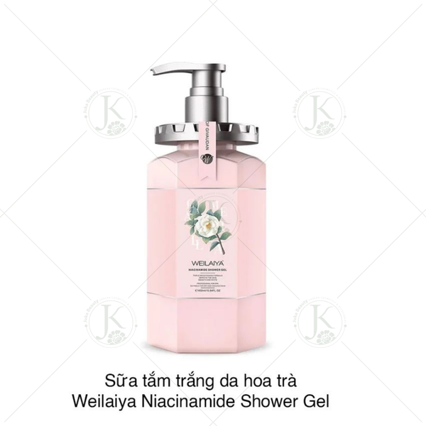  Sữa tắm trắng da hoa trà Weilaiya Niacinamide Shower Gel 450ml 