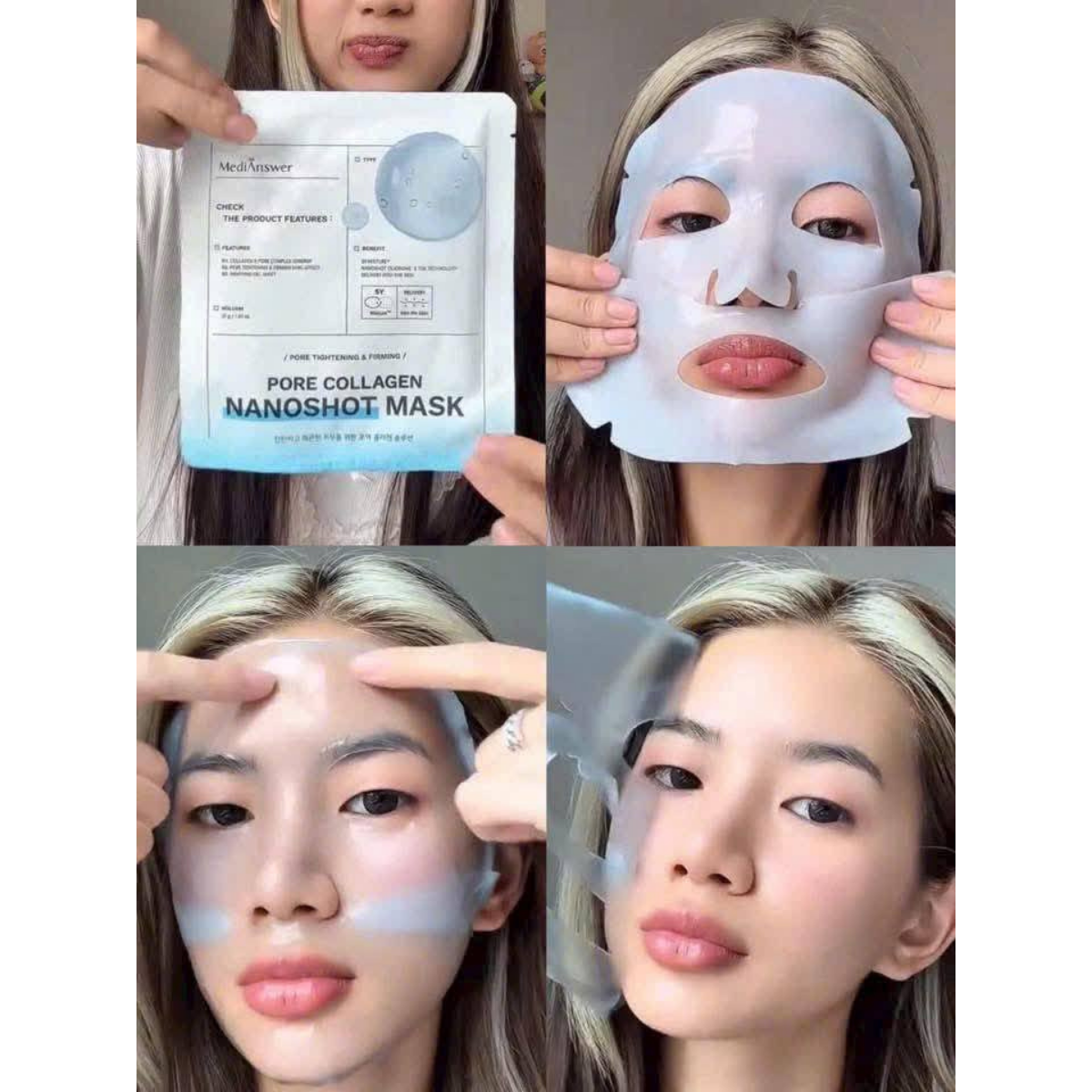  Mặt nạ thạch căng bóng da Medianswer Collagen Nanoshot Mask 37g (3 dòng) 