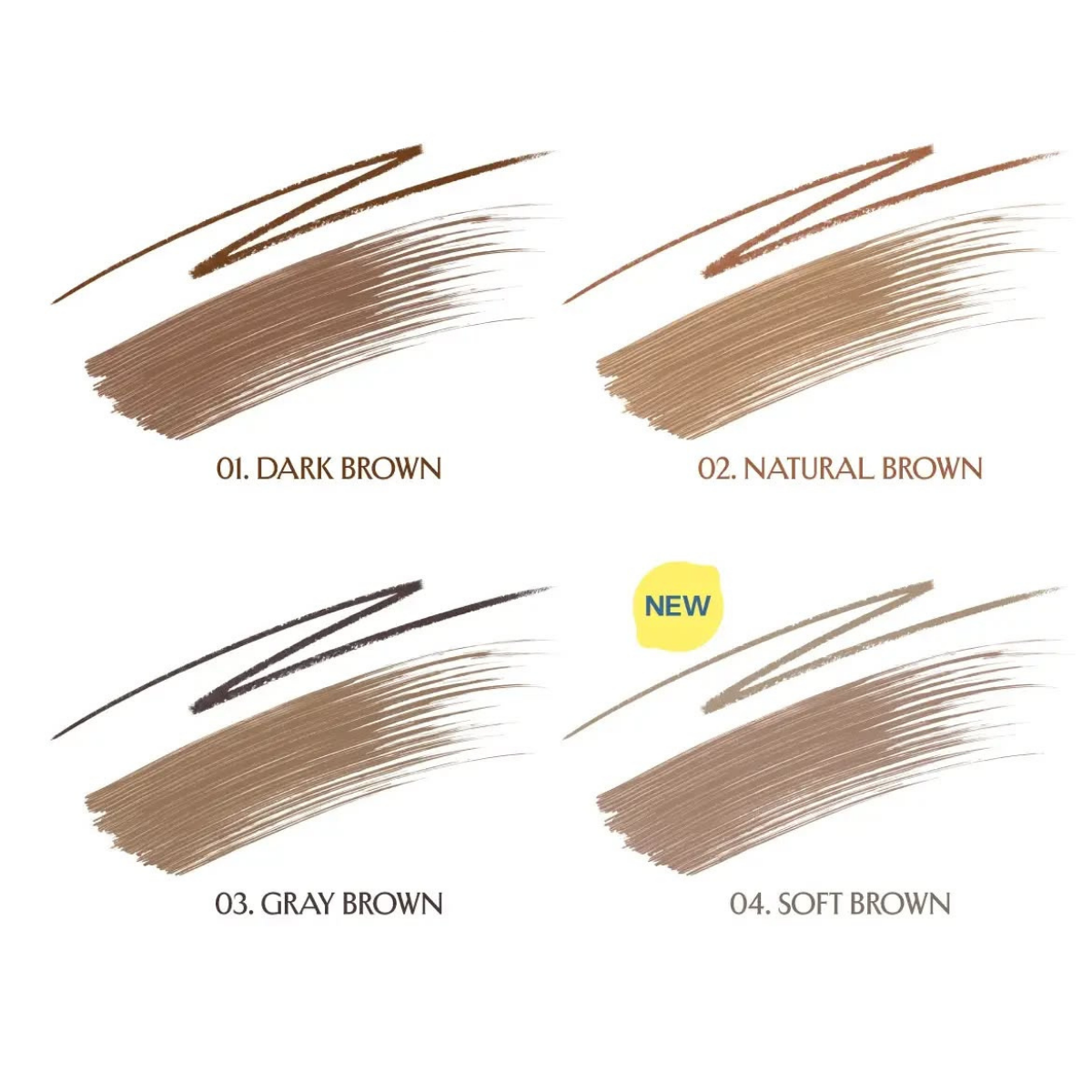  (Mẫu mới) Chì kẻ mày 2 đầu Lemonade Dual Eyebrow 0.25g+2.5g 