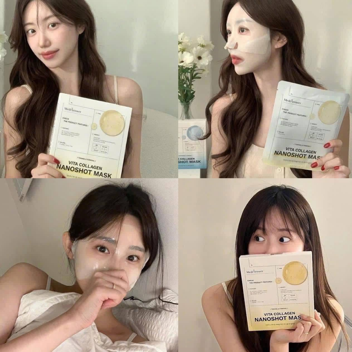  Mặt nạ thạch căng bóng da Medianswer Collagen Nanoshot Mask 37g (3 dòng) 