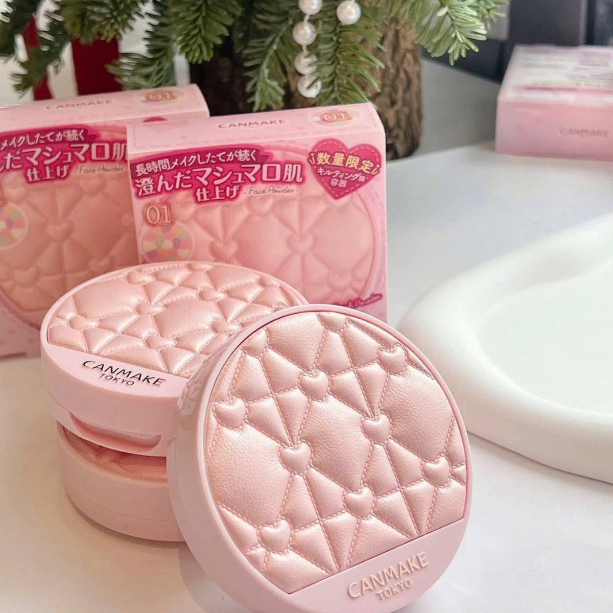  Phấn Phủ Đa Sắc Canmake Marshmallow Finish Powder Abloom SPF19 PA++(LIMITED MÀU HỒNG) 