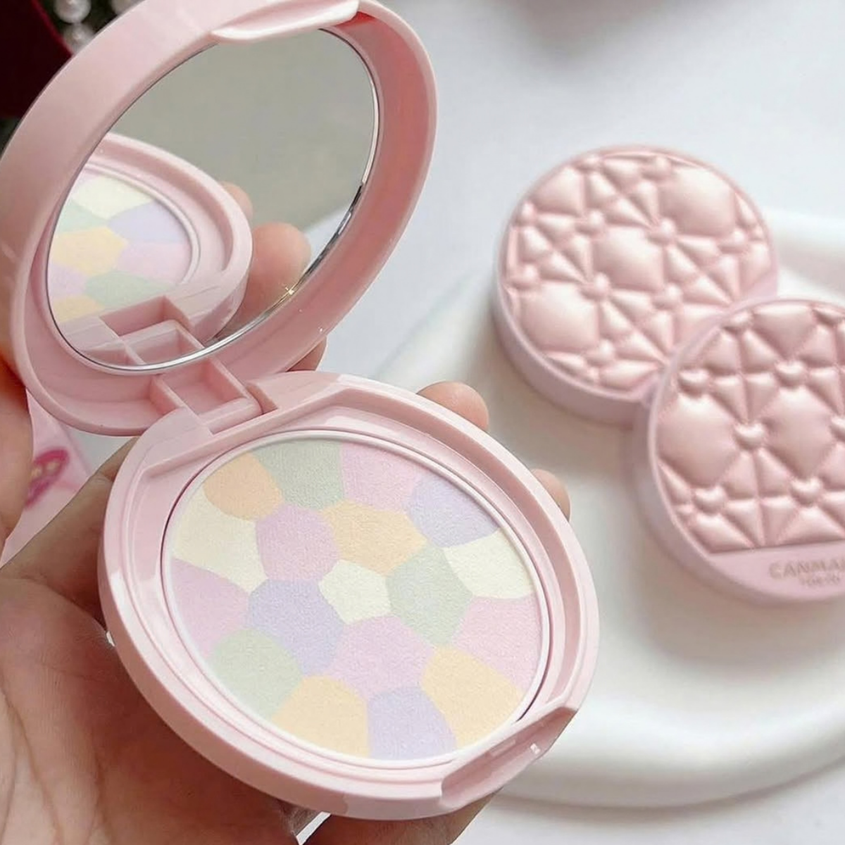  Phấn Phủ Đa Sắc Canmake Marshmallow Finish Powder Abloom SPF19 PA++(LIMITED MÀU HỒNG) 