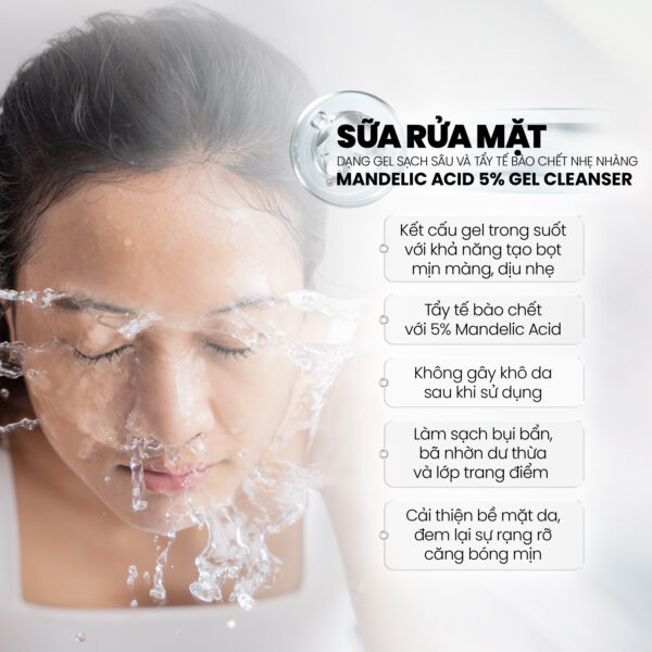  Sữa Rửa Mặt Dạng Gel MD CARE Mandelic 5% Gel Cleanser 