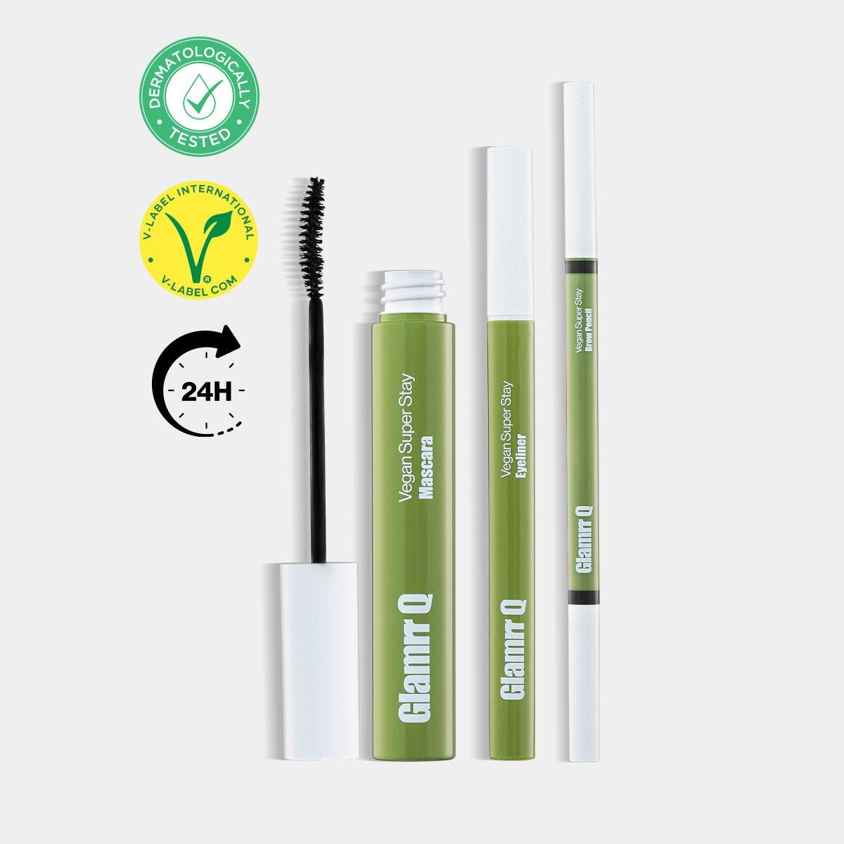  Kẻ Mắt Thuần Chay Chống Nước Glamrr Q Vegan Super Stay Eyeliner #BLACK COFFEE 