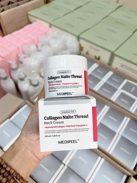  (Mẫu mới) Kem Dưỡng Vùng Da Cổ Medi-Peel Naite Thread Neck Cream PREMIUM 100ml 