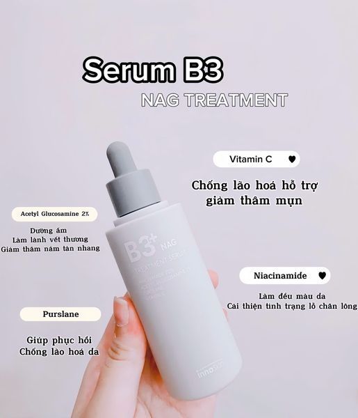  (hsd 10/27) (NHẬP KHẨU) Tinh chất Innoskin B3 NAG Treatment Serum 50ml 