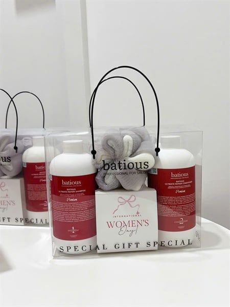  (TẶNG BÔNG TẮM) Bộ gội xả phục hồi tóc Batious Ultimate Repair 500ml 