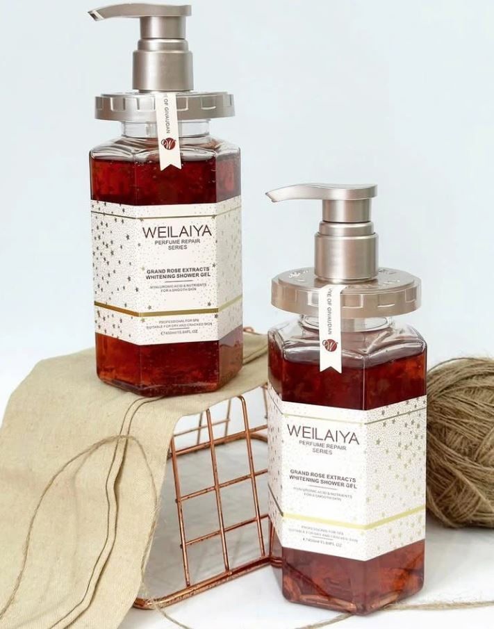  Sữa tắm trắng da cánh hoa hồng Weilaiya Perfume Repair Series 450ml 