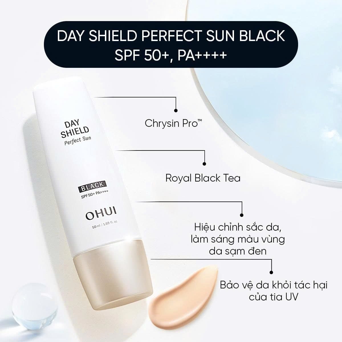  Set kem chống nắng nâng tone OHUI Day Shield Perfect Sun Special Set (4 món) 