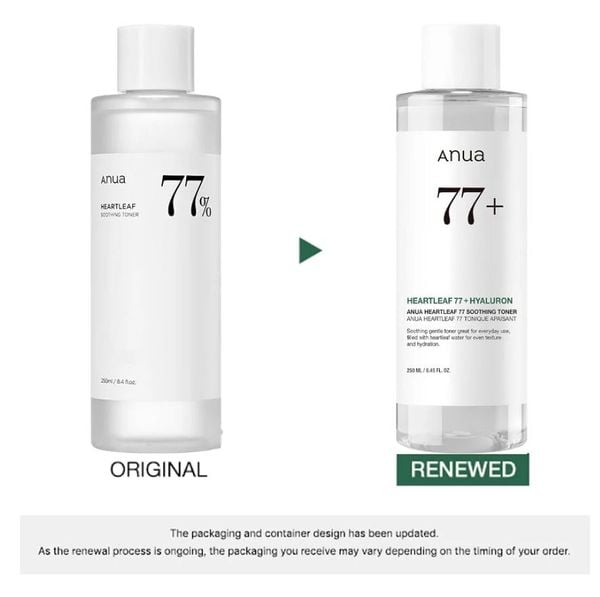  (Mẫu mới) Nước Hoa Hồng Diếp Cá Anua Heartleaf 77+ Hyaluron Soothing Toner 