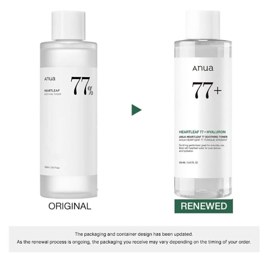  (Mẫu mới) Nước Hoa Hồng Diếp Cá Anua Heartleaf 77+ Hyaluron Soothing Toner 