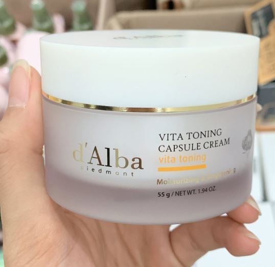  (Mẫu mới) Kem Dưỡng Ẩm, Trắng Da d'Alba Vita Toning Capsule Cream 