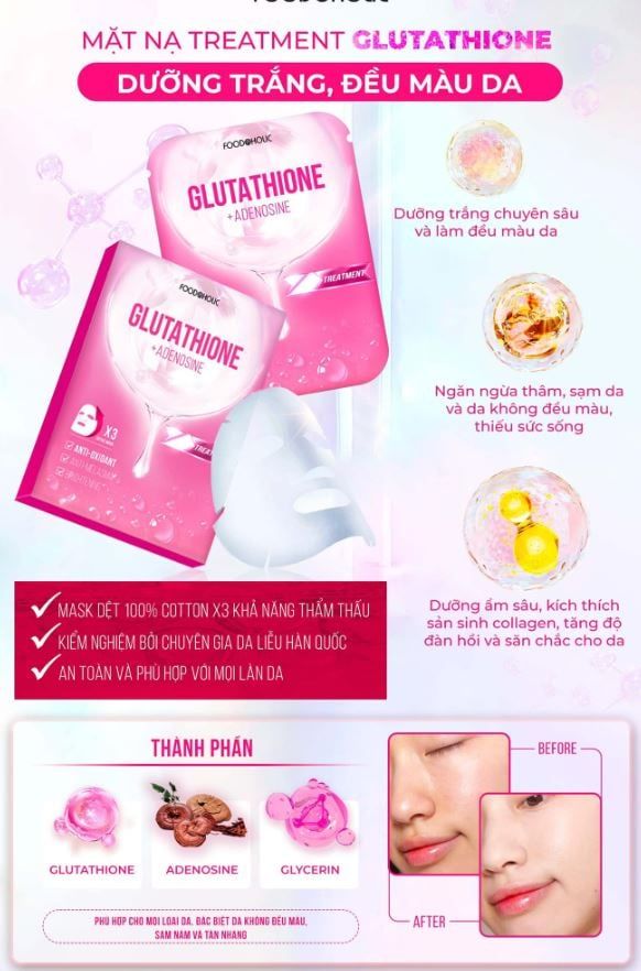  Mặt nạ cấp ẩm, dưỡng trắng da Foodaholic Ample Mask 23ml (1 miếng) 