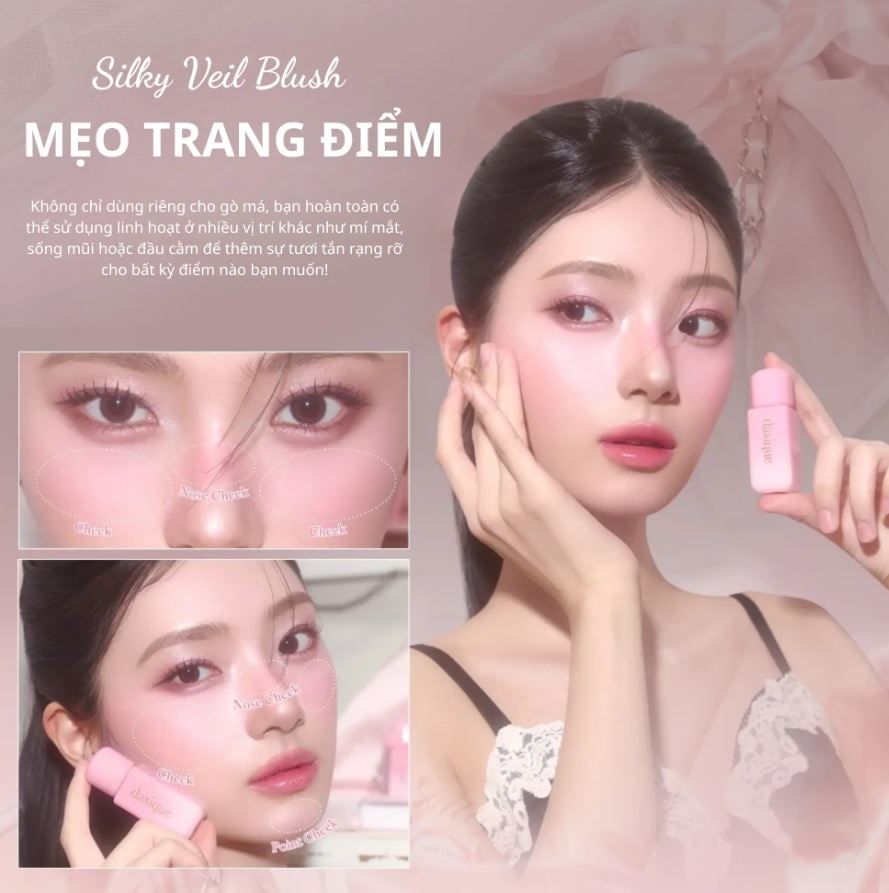  Má hồng dạng kem Dasique Silky Veil Blush 7g 