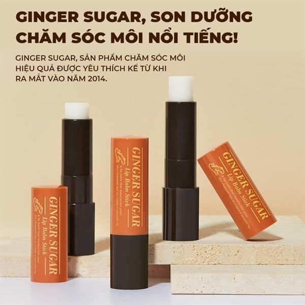  Son dưỡng không màu Etude Ginger Sugar Lip Balm Stick 3.7g 