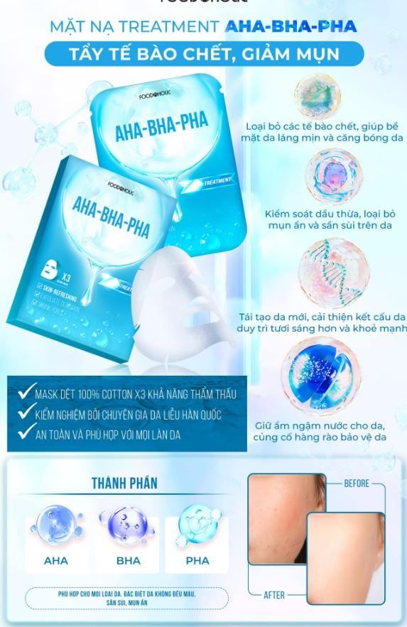  Mặt nạ cấp ẩm, dưỡng trắng da Foodaholic Ample Mask 23ml (1 miếng) 