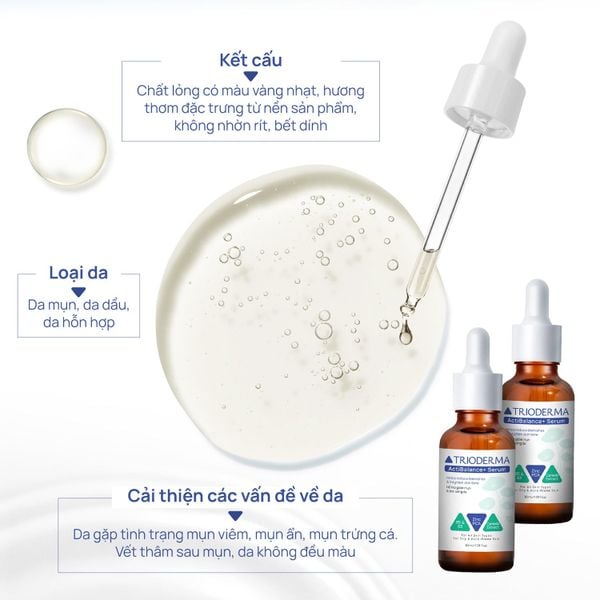  Tinh chất dưỡng sáng, ngừa mụn Trioderma ActiBalance+ Serum 30ml 