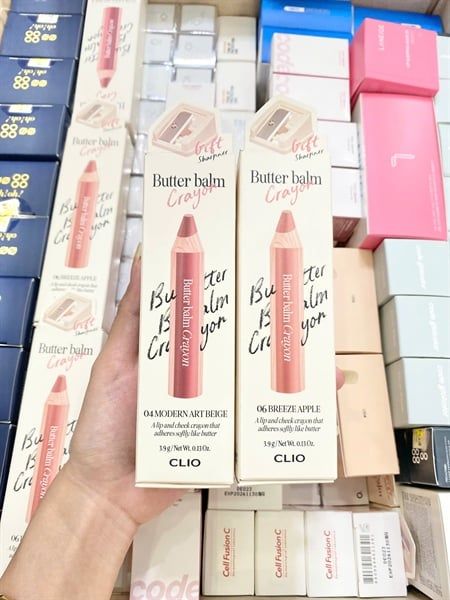 Son Bút Chì Clio Butter Balm Crayon 3.9g (Tặng đồ gọt) 
