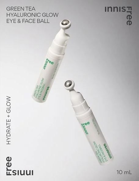  Thanh Lăn Dưỡng Mắt Innisfree Green Tea Hyaluronic Glow Eye & Face Ball 10ml 