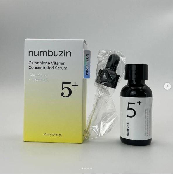  Tinh Chất Dưỡng Trắng Da Numbuzin No.5+ Glutathione Vitamin Concentrated Serum 30ml 