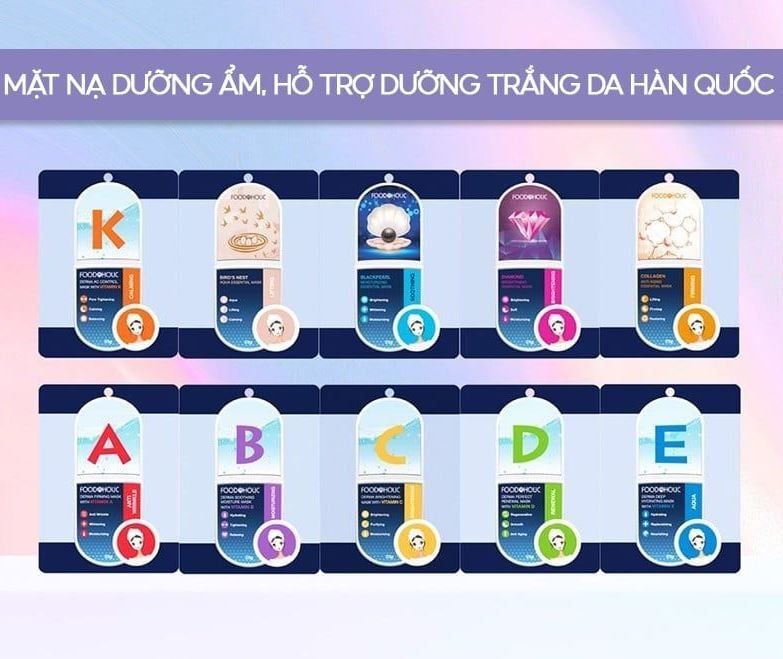  Mặt nạ giấy cấp ẩm, dưỡng sáng Foodaholic Essential Mask 23g (1 miếng) 