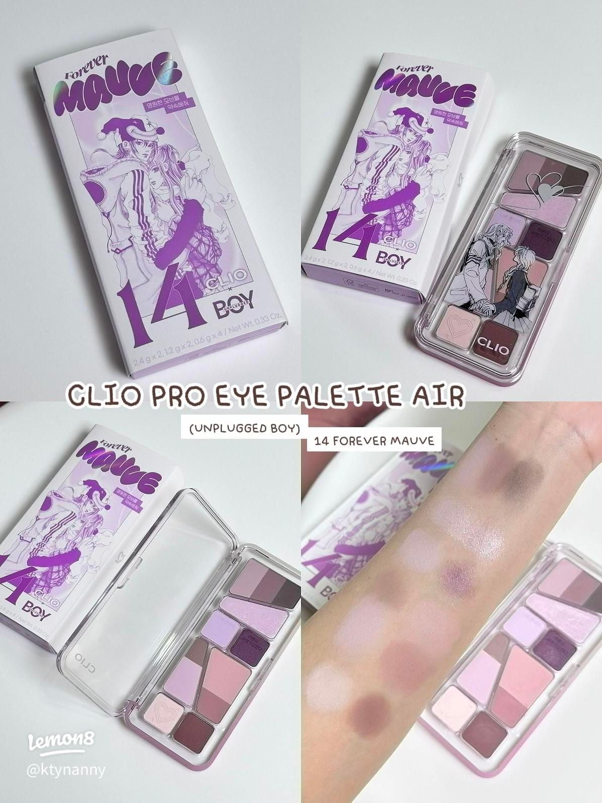  Phấn mắt 8 ô Clio Pro Eye Palette Air (14 FOREVER MAUVE) 