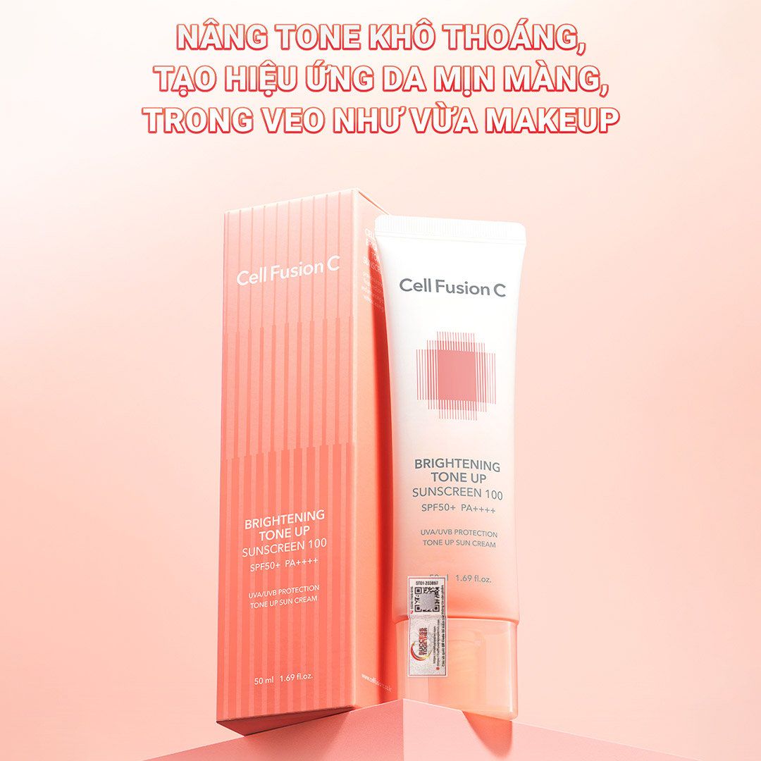  (Mẫu mới) Kem Chống Nắng Nâng Tone Cell Fusion C Brightening Tone Up Sunscreen 100 SPF50+ PA++++ 