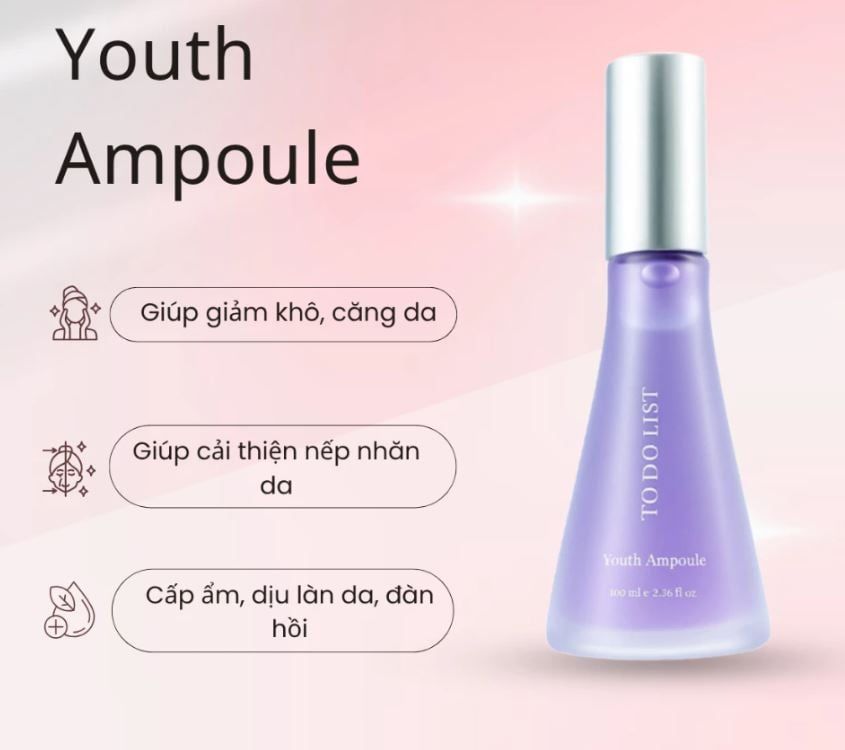  Tinh chất dưỡng ẩm, sáng da, giảm mụn To Do List Ampoule 100ml ( 3 dòng) 