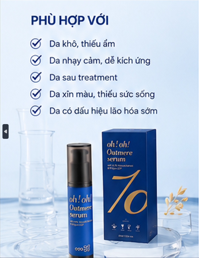  Tinh Chất Dưỡng Ẩm, Chống Nhăn Oh! Oh! Oatmere Serum 25ml 