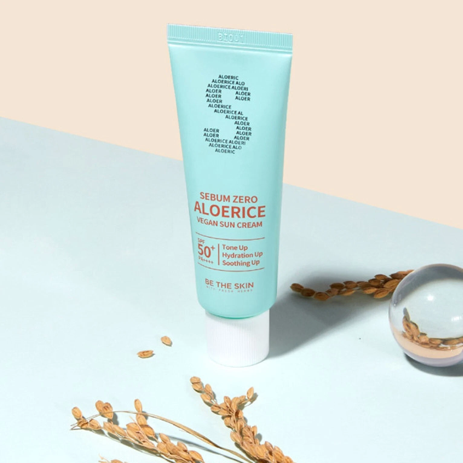  Kem Chống Nắng Thuần Chay Be The Skin Sebum Zero Aloerice Vegan Suncream SPF50+ PA++++ 50ml 