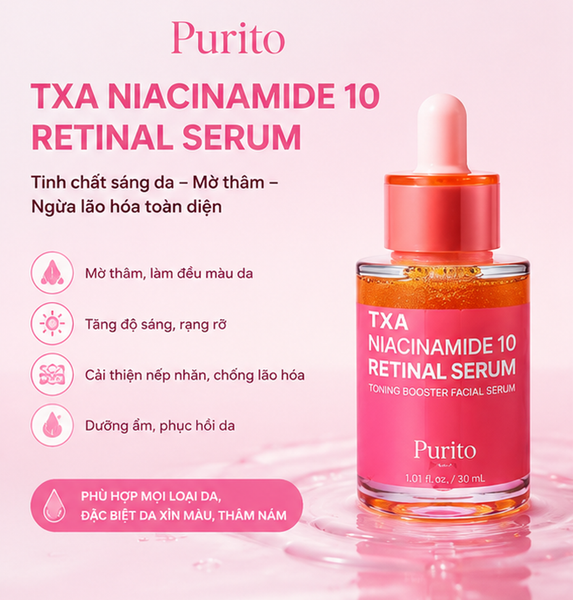  Tinh Chất Purito TXA Niacinamide 10 Retinal Serum 30ml 