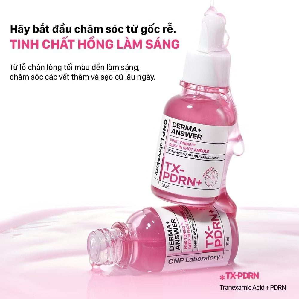  Tinh Chất Dưỡng Sáng, Phục Hồi CNP Derma Answer Pink Toning Deep In Shot Ampule 15ml/ 30ml 