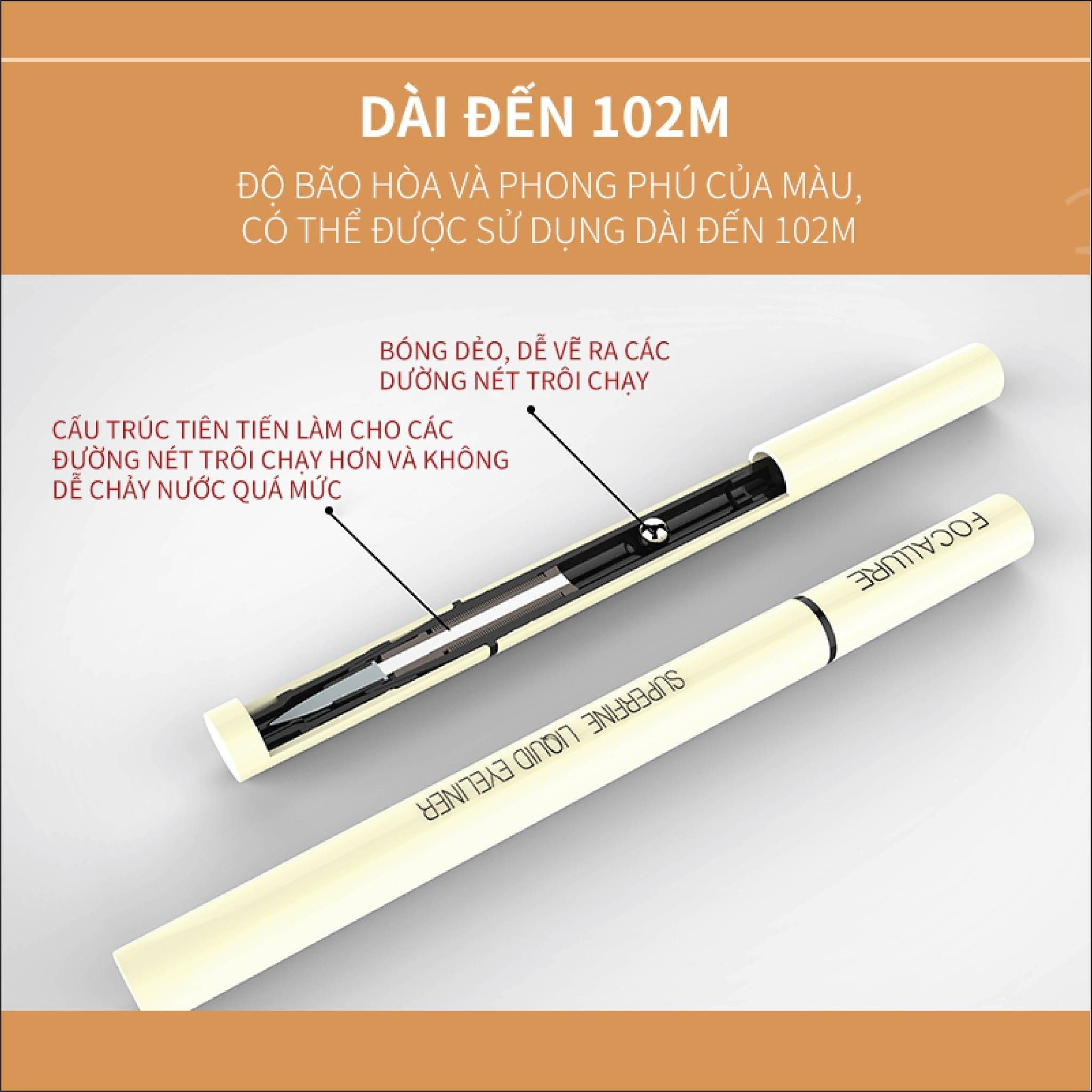  Bút Kẻ Mắt Nước Mỏng Focallure Superfine Liquid Eyeliner FA91 