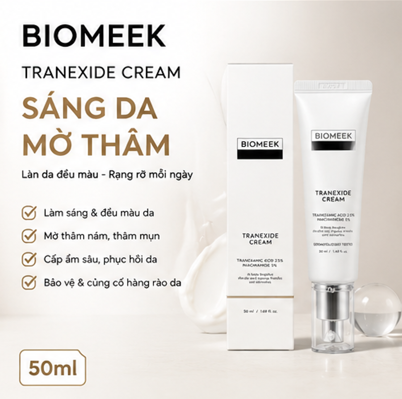  Kem Dưỡng Sinh Học Biomeek Sáng Da Mờ Thâm Biomeek Tranexide Cream 50ml 
