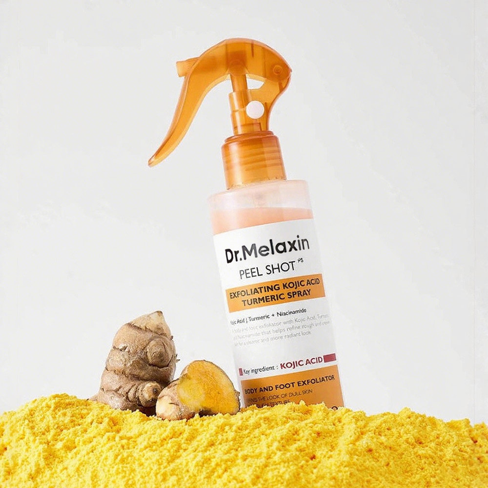  Dung Dịch Xịt Tẩy Tế Bào Chết Cơ Thể Dr.Melaxin Peel Shot Exfoliating Kojic Acid Turmeric Spray 200ml 