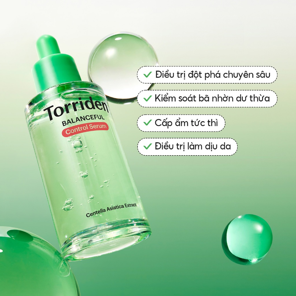  (XANH LÁ) Tinh Chất Làm Dịu, Kiềm Dầu Torriden Centella Asiatica Extract Balanceful CONTROL Serum 50ml 