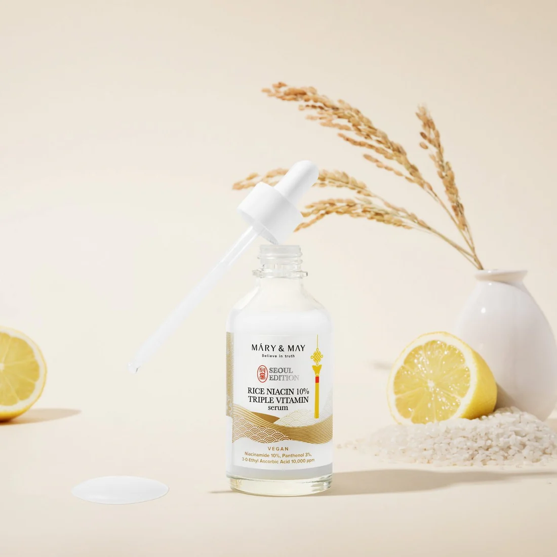  Tinh Chất Mary&May Rice Niacin 10% Triple Vitamin Serum 80ml 